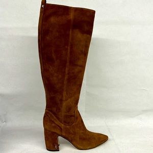 SOLD - Sam Edelman Hai Nut Brown Suede Pointe-Toe Knee Boots